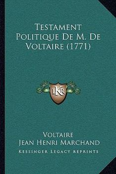 Paperback Testament Politique De M. De Voltaire (1771) [French] Book