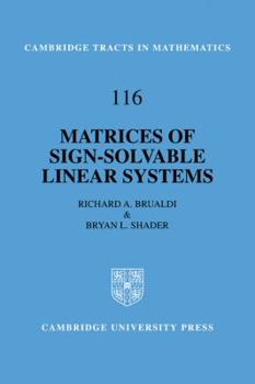 Paperback Matrices of Sign-Solvable Linear Systems Book