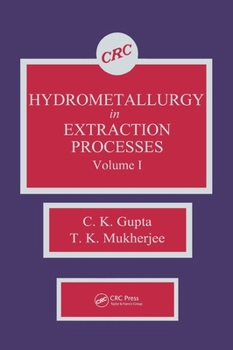 Hardcover Hydrometallurgy in Extraction Processes, Volume I Book