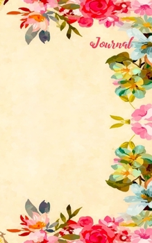 Paperback Journal: Floral Theme - Wide Ruled Composition Notebook - Blank Lined Notepad - Pretty Multi Purpose Writing Diary Book