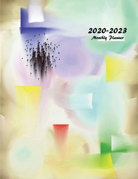 2020-2023 Monthly Planner: Large Four Year Planner with Flower Coloring Pages (Volume 4)