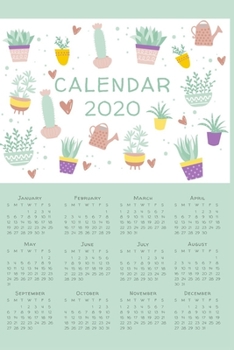 Paperback Cactus Stuff Gifts 2020 Calendar Notebook Fit For Man Sister Women Nurse Kids Girl Teens 120 Pages Book