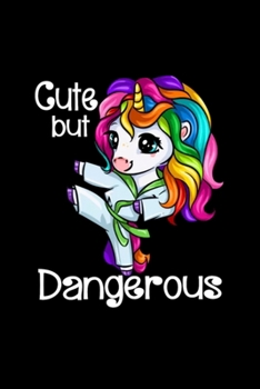 Unicorn Karate Girl Cute But Dangerous Jiu Jitsu: Blank Lined Notebook Journal for Work, School, Office | 6x9 110 page