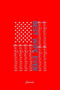 Journal: Dot Grid Journal - American Flag Music-Note Wives Cool Christmas Gift - Red Dotted Diary, Planner, Gratitude, Writing, Travel, Goal, Bullet Notebook