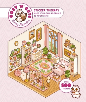 Paperback Cute 'n' Cozy Sticker Therapy: Make Your Own Adorable 3D Room Sets: Over 500 Stickers! Book
