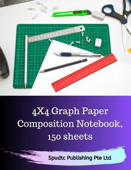 Paperback 4x4 Graph Paper Composition Notebook, 150 sheets Book