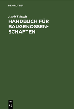 Hardcover Handbuch Für Baugenossenschaften [German] Book