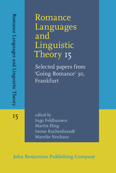 Hardcover Romance Languages and Linguistic Theory 15 Book