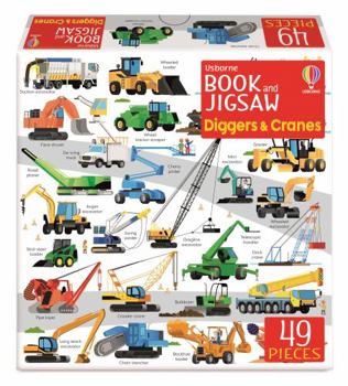 Usborne Book and Jigsaw Diggers and Cranes - Book  of the Usborne Book and Jigsaw