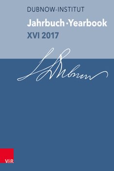 Hardcover Jahrbuch Des Simon-Dubnow-Instituts / Simon Dubnow Institute Yearbook XVI/2017 [German] Book
