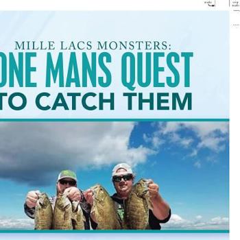 Paperback Mille Lacs Monsters: One Mans Quest to Catch Them Book