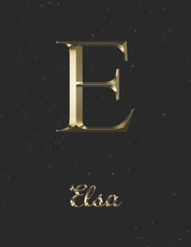 Paperback Elsa: 1 Year Daily Planner (12 Months) - Yellow Gold Effect Letter E Initial First Name - 2020 - 2021 - 365 Pages for Planni Book