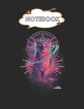 Paperback Notebook: Captain Marvel Movie Goose Galaxy Portrait Graphic Blank Comic Notebook for Kids Marble Size Blank Journal Composition Book