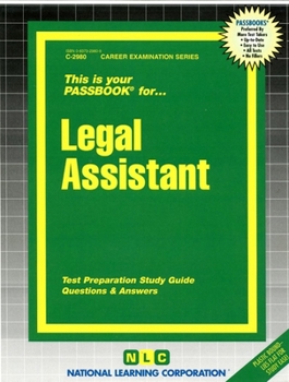 Spiral-bound Legal Assistant: Passbooks Study Guide Book