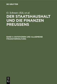 Hardcover Dotationen und Allgemeine Finanzverwaltung [German] Book