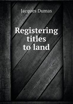 Paperback Registering Titles to Land Book