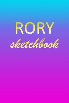 Rory: Sketchbook | Blank Imaginative Sketch Book Paper | Pink Blue Gold Custom Letter R Personalized Cover | Teach & Practice Drawing for Experienced ... Doodle Pad | Create, Imagine & Learn to Draw