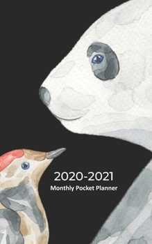 2020-2021 Pocket Planner: Panda Bear And Bird Friend Gift | Keep Track Of Appointments, Important Dates, Passwords And Contacts With This 24 Month Calendar Book (2-Page Monthly Spreads)