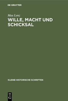 Hardcover Wille, Macht Und Schicksal [German] Book