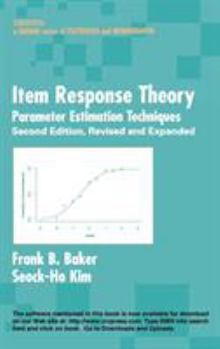 Hardcover Item Response Theory: Parameter Estimation Techniques, Second Edition Book