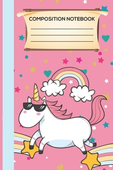 Composition Notebook: Cute Composition College Ruled unicorn Notebook For Children,Cute unicorn Notebook Journal For Girl