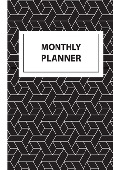 F4 Monthly Planner Classic Black and White Cover: Two Year - Monthly Calendar Planner 6 x 9'' 24 Months For Academic Agenda Schedule Organizer