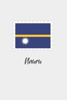 Paperback Nauru flag minimalist notebook: Country national flag travel journal notebook Book