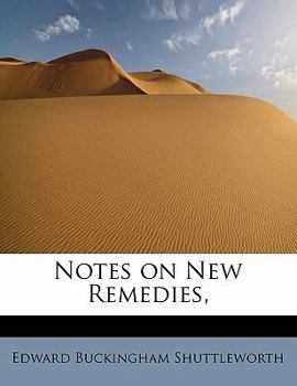 Paperback Notes on New Remedies, Book