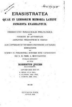 Paperback Erasistratea quae in librorum memoria latent congesta enarrantur [Latin] Book