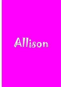 Paperback Allison - Personalized Notebook Book