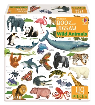 Hardcover Usborne Book and Jigsaw Wild Animals Book