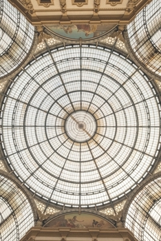 Milan Italy Architecture Symmetric Geometric Travel Lined Journal, Ruled Diary Notebook, Softcover Writing Notepad Gift, 120 Pages