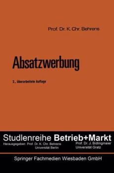 Paperback Absatzwerbung [German] Book