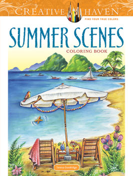 Paperback Creative Haven Summer Scenes Coloring Book