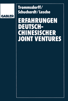 Paperback Erfahrungenglish Deutsch-Chinesischer Joint Venglishtures [German] Book