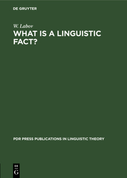 Hardcover What is a linguistic fact? [German] Book