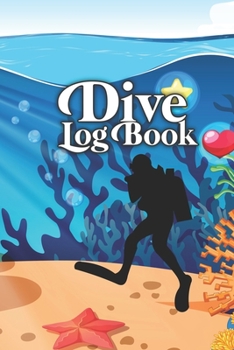 Paperback Dive Log Book: Scuba Diving Logbook for Beginner, 100 Pages in 6" x 9" Inch Book