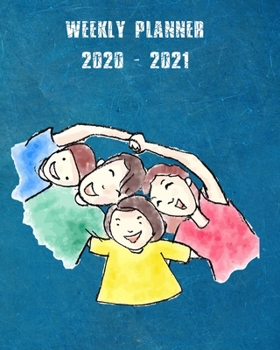 Paperback 2020-2021 Weekly Planner: 2 Year Weekly & Monthly View Organizer & Agenda with To-Do's - Comic Design Book