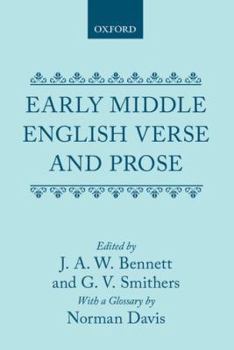 Hardcover Early Middle English Verse and Prose Book