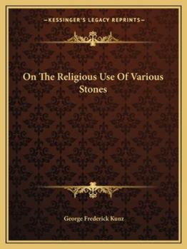 Paperback On The Religious Use Of Various Stones Book