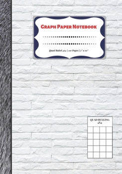 Paperback Graph Paper Notebook: Quad Ruled 4x4 - 110 Pages - 7" x 10" Squared Graphing Paper * Blank Notebook * Grid Paper * Softback ...(Composition Book