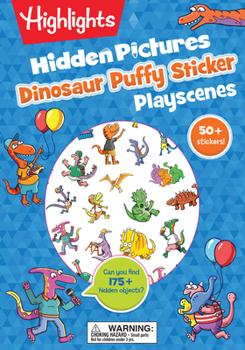 Paperback Dinosaur Hidden Pictures Puffy Sticker Playscenes Book