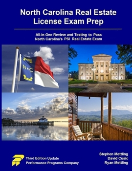 Paperback North Carolina Real Estate License Exam Prep: All-in-One Review and Testing to Pass North Carolina's PSI Real Estate Exam Book