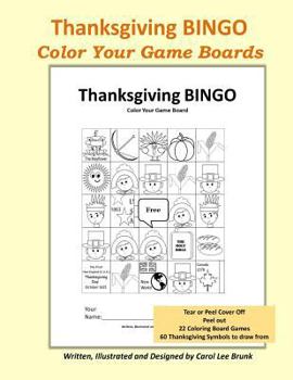 Paperback Thanksgiving BINGO: Color Your Game Boards Book