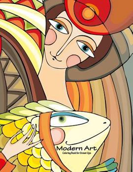 Paperback Modern Art Coloring Book for Grown-Ups 1 Book