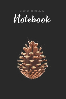 Journal Notebook: Open Pine Cone Third Eye Spitural Blank Pages Rule Lined Journal Notebook with Black Cover Size 6in x 9in  x120 Pages for Kids or Men and Women to Write in