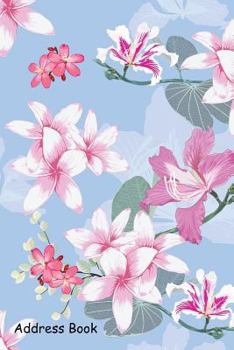 Address Book: For Contacts, Addresses, Phone, Email, Note, Emergency Contacts, Alphabetical Index with Plumeria and Pink Wild Flowers