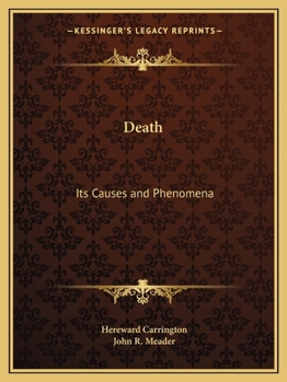 Paperback Death: Its Causes and Phenomena Book