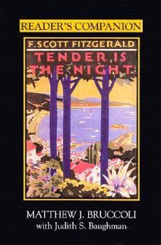 Hardcover Reader's Companion to F. Scott Fitzgerald's Tender Is the Night Book