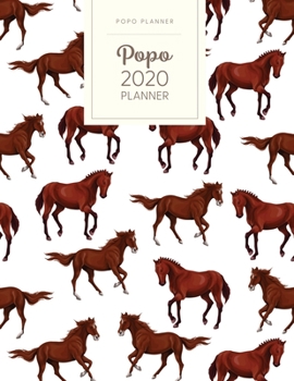 Popo 2020 Planner: Dated With To Do Notes - Monthly & Weekly - Wild And Free Horses (January to December 2020 Calendar Year - Equestrian)